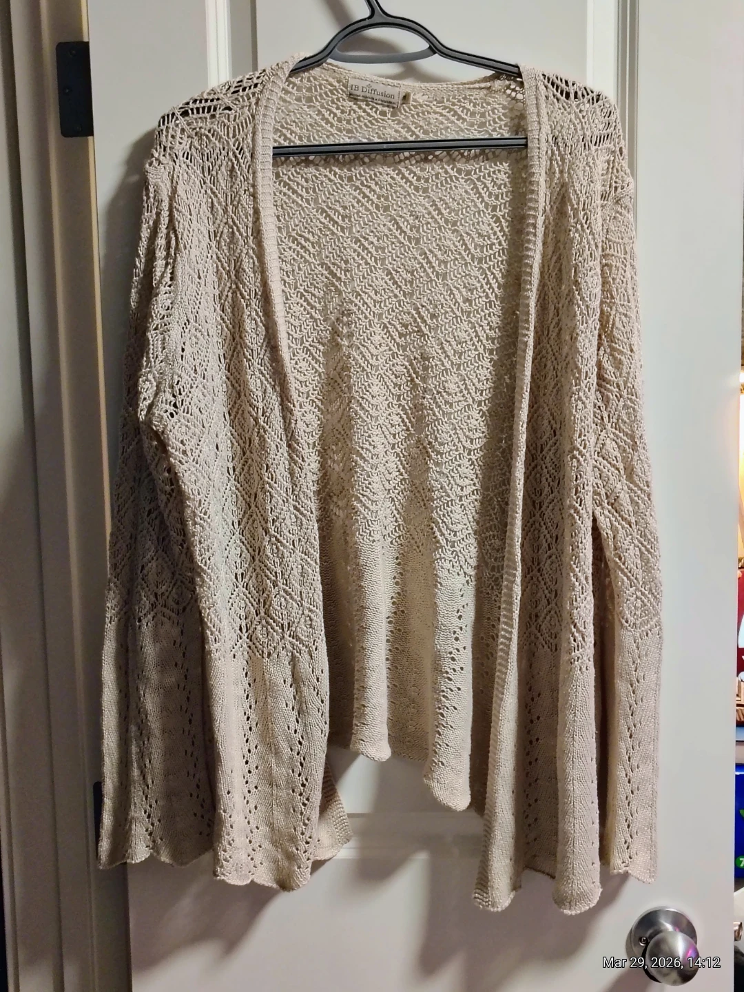 IB Diffusion Cream Knit Cardigan 3X - photo 2