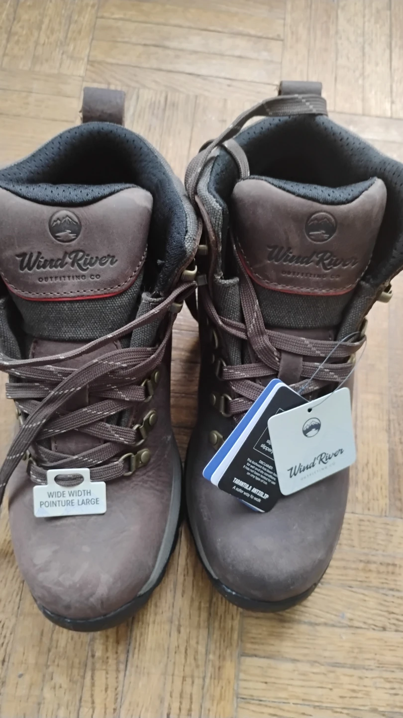 Wind River Men's Size 8.5 Wide Brown Leather Hiking Boots - photo 5