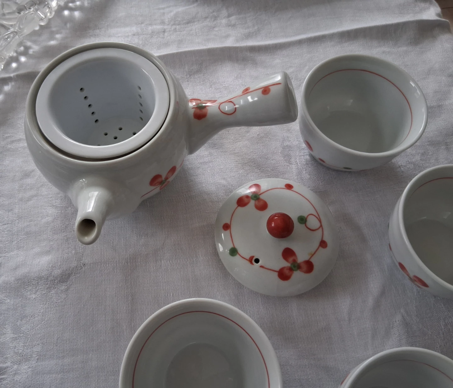 Ceramic Tea Set with Floral Design