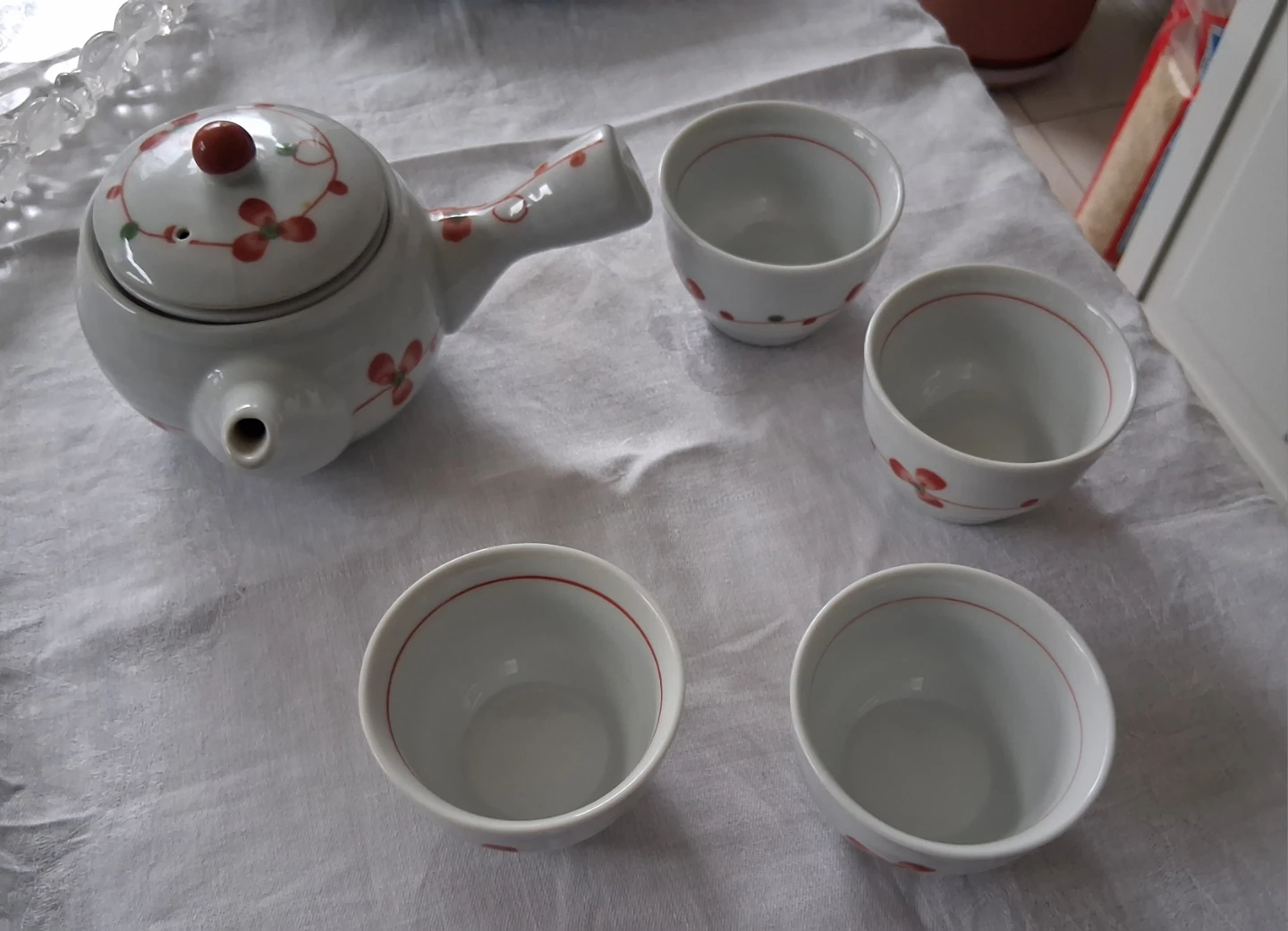 Ceramic Tea Set with Floral Design - photo 2