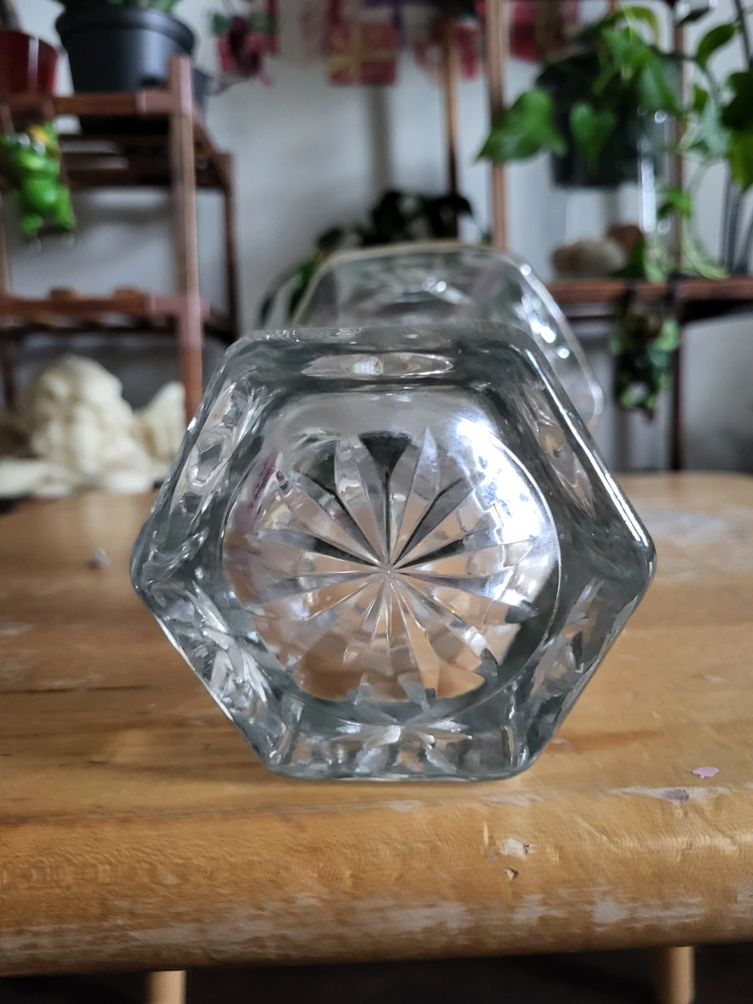 Crystal Glass Vase with Starburst Pattern - photo 3