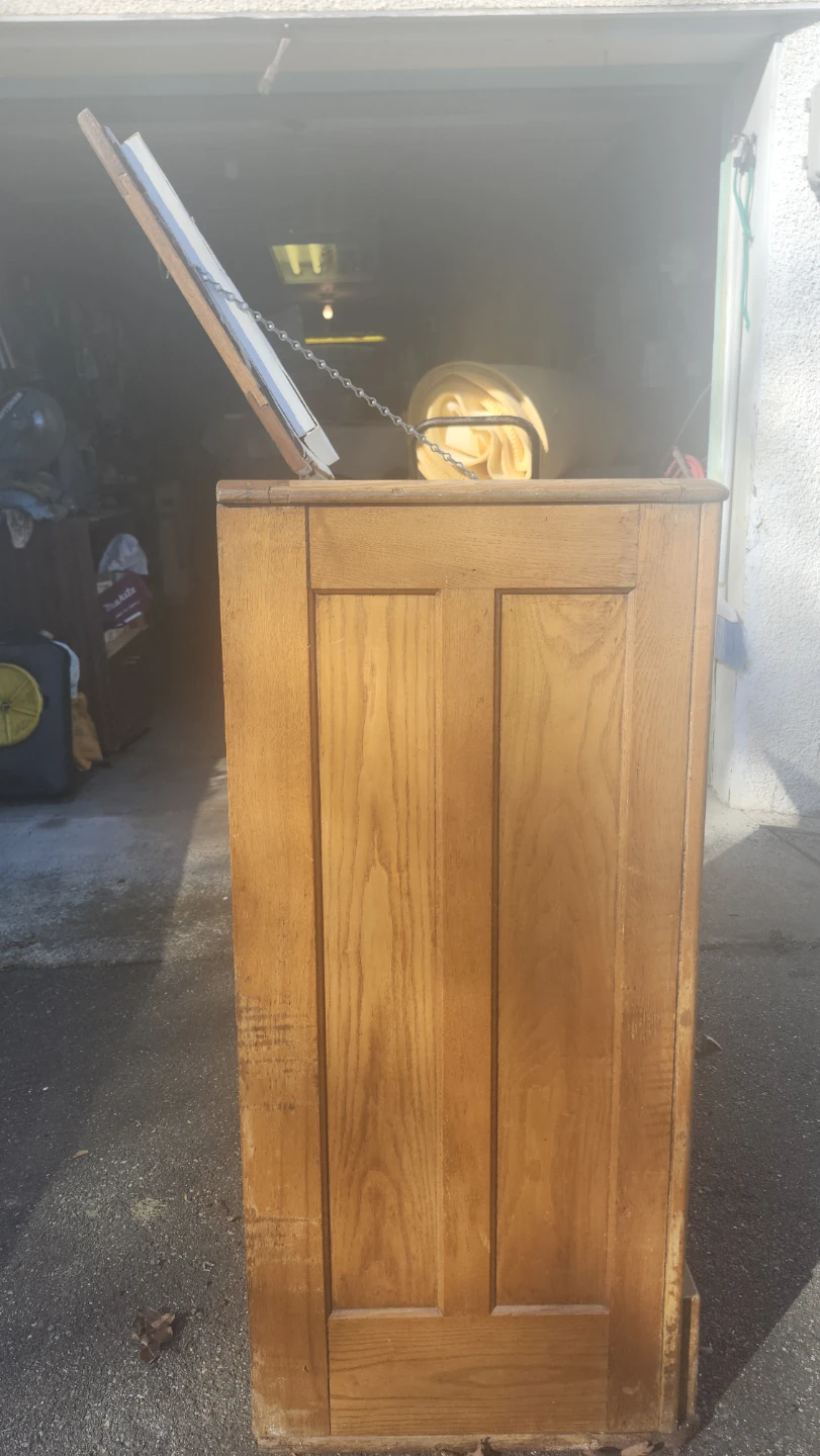 Antique Wooden Ice Box Cabinet - photo 5