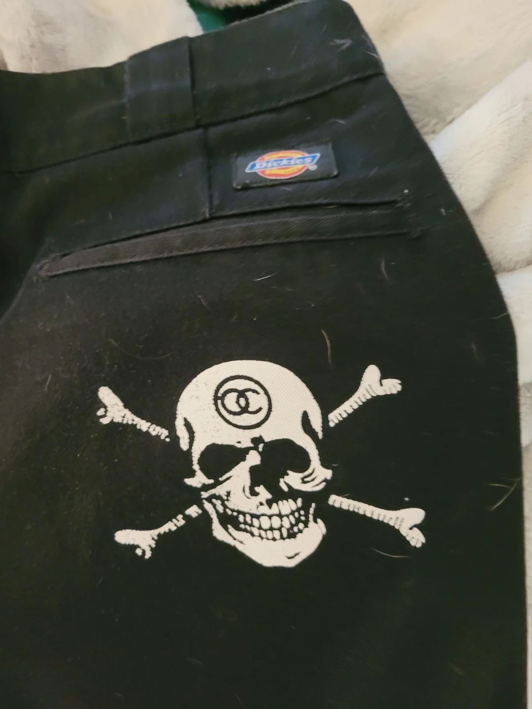 Dickies Black Pants Skull & Crossbones Graphic - photo 3