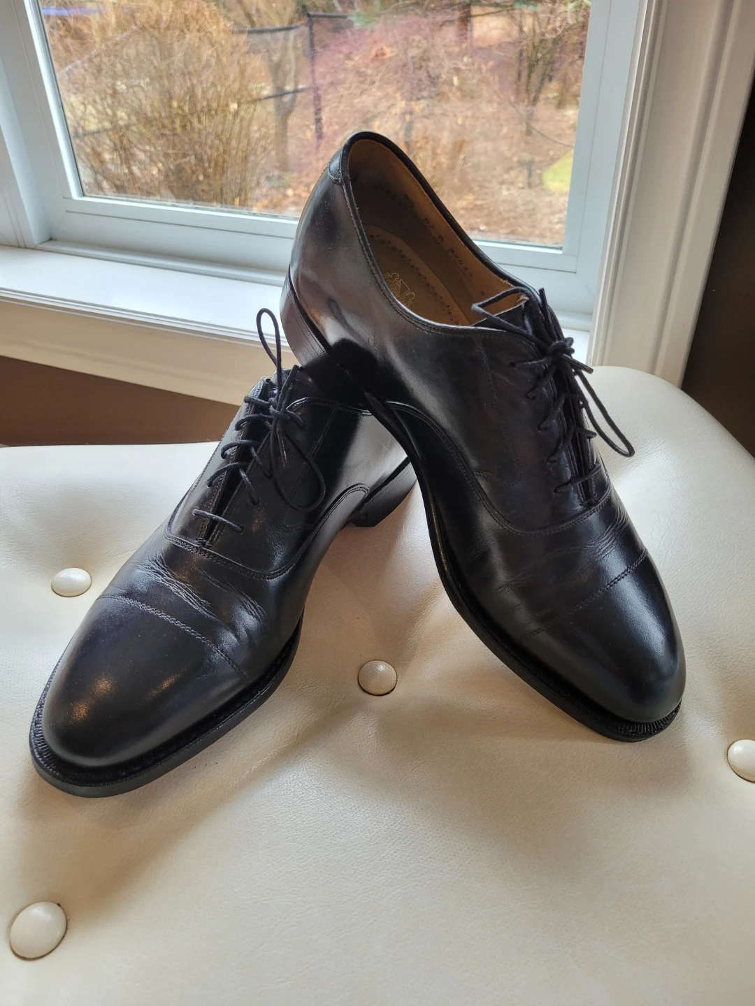 Johnston & Murphy Aristocraft Black Leather Oxford Size 8.5