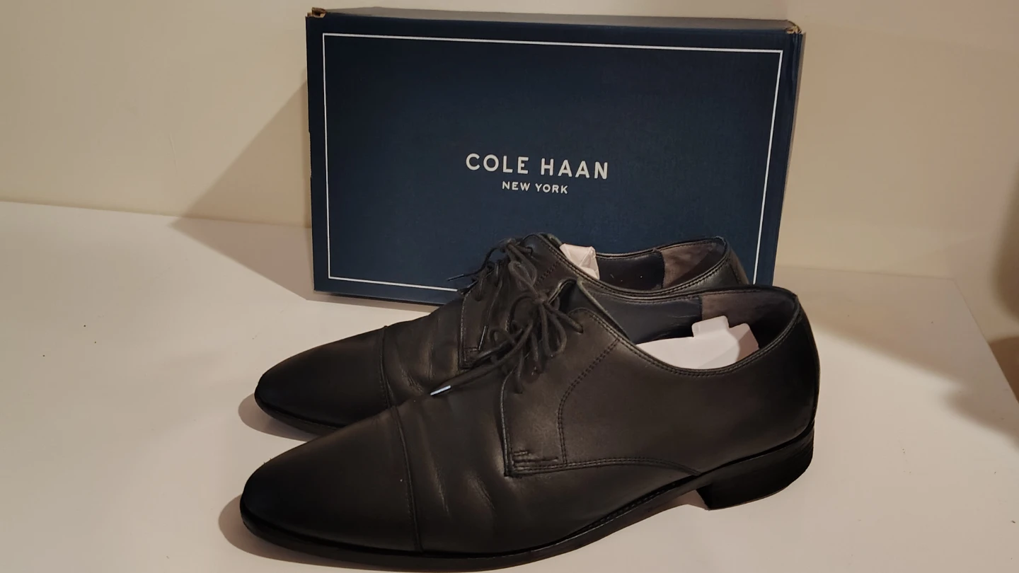 Cole Haan Men's Black Leather Dress Shoes