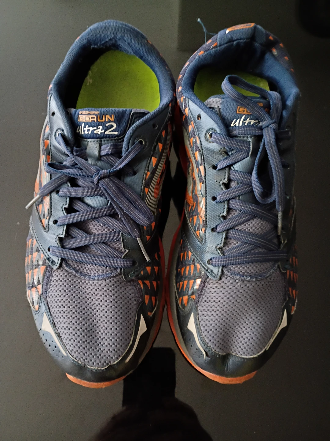 Skechers GOrun Ultra 2 Men's Running Shoes Size 9.5 Blue Orange