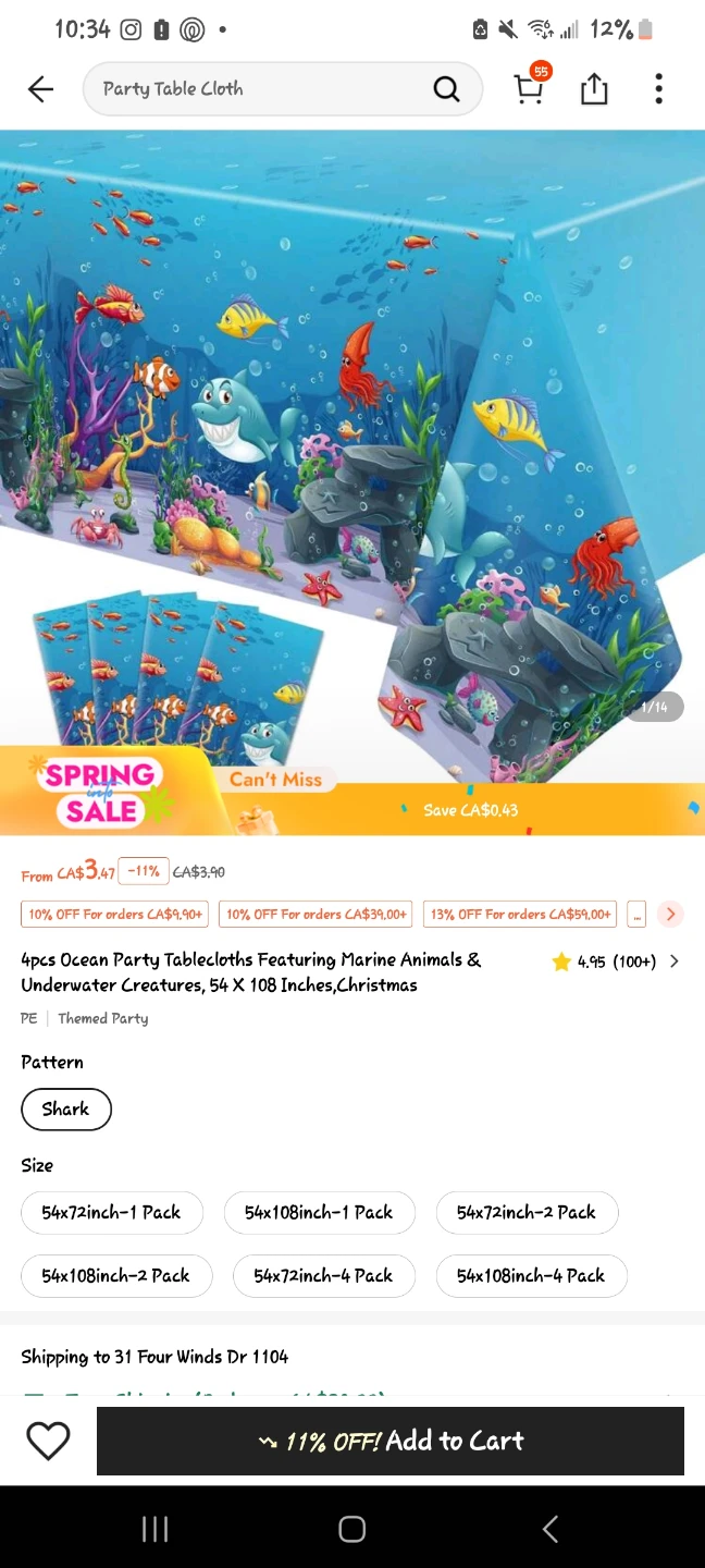 Ocean Party Tablecloths - photo 4