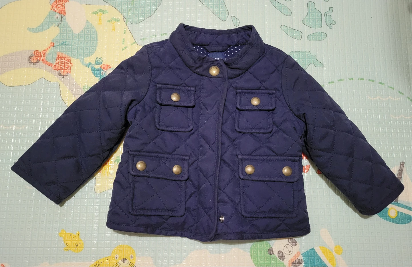 Gap, Navy Quilted Barn Jacket for Kids - photo 2