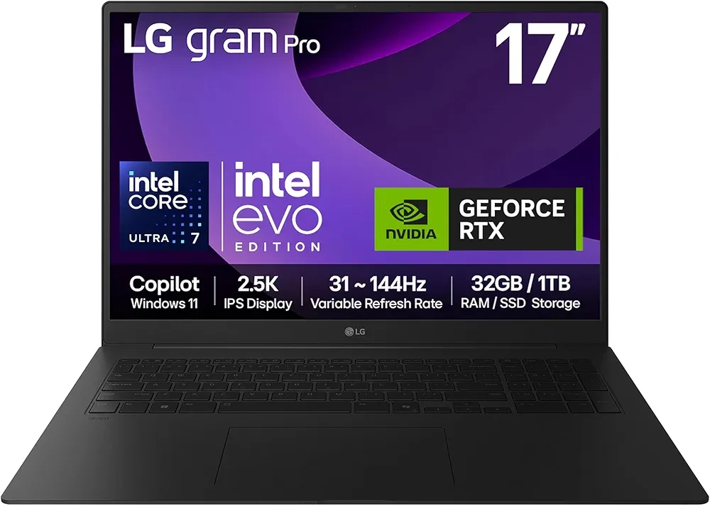 NEW LG Gram Pro 17 RTX 5050 32GB 1TB Ultra 7 255H 17Z90TR
