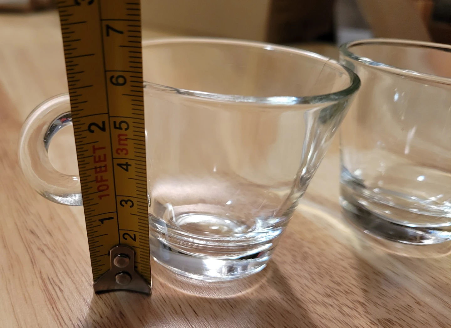 Set of 2 Clear Glass Espresso Cups. Made in Italy - photo 2