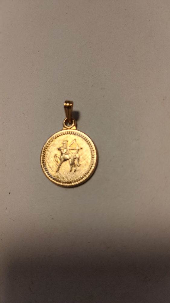 Gold Sagittarius Zodiac Pendant Charm