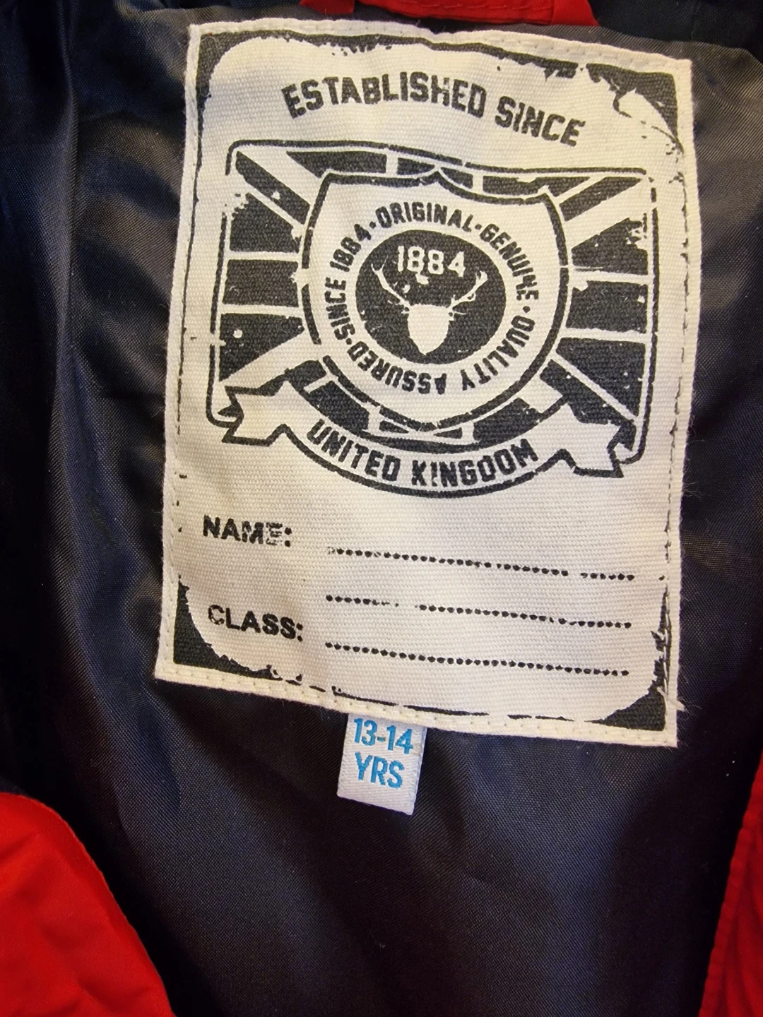 M&S Red Puffer Jacket - Age 13-14 Yrs - photo 3