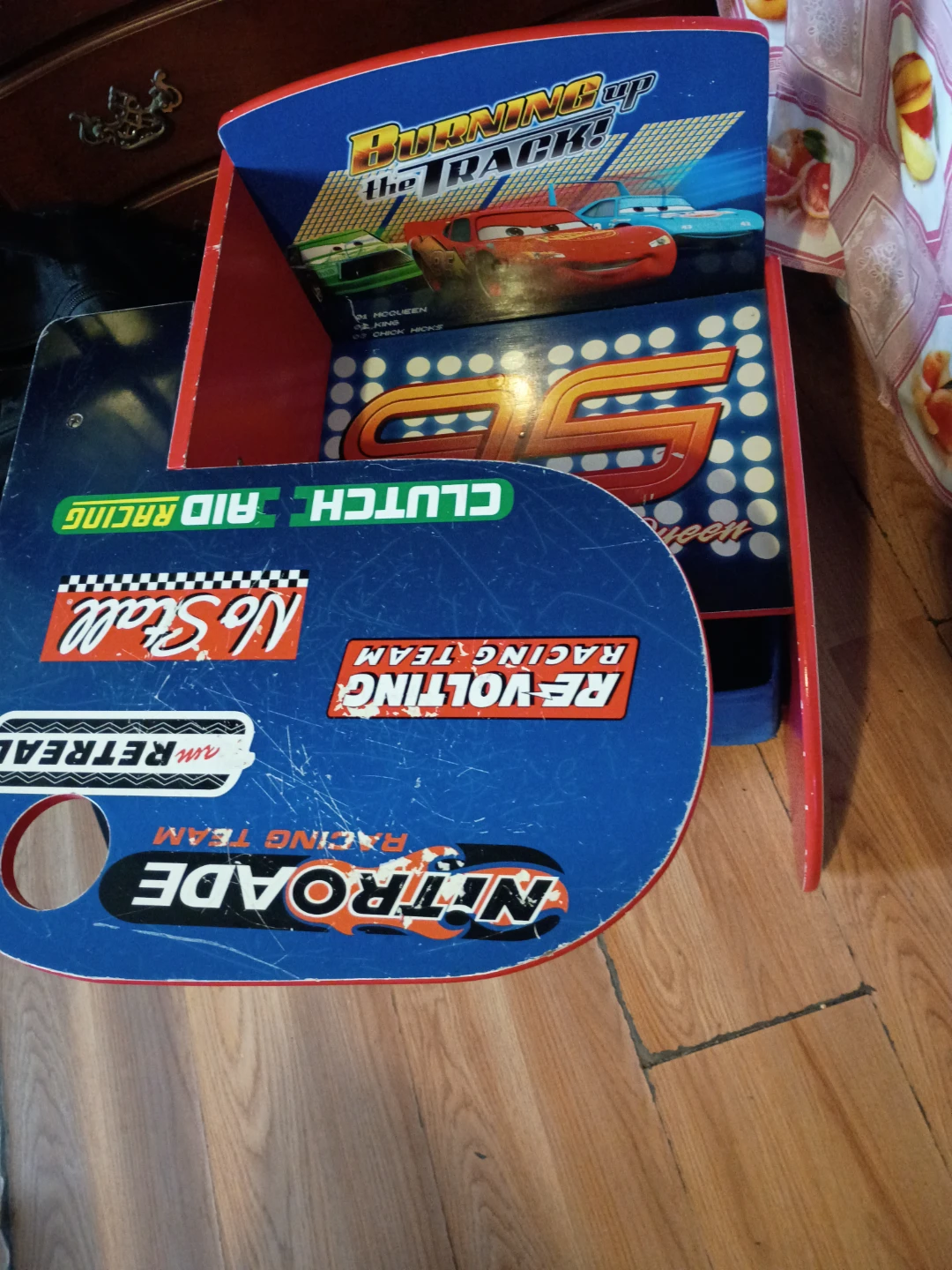 Disney Cars "Burning Up the Track!" Kids Storage Shelf
