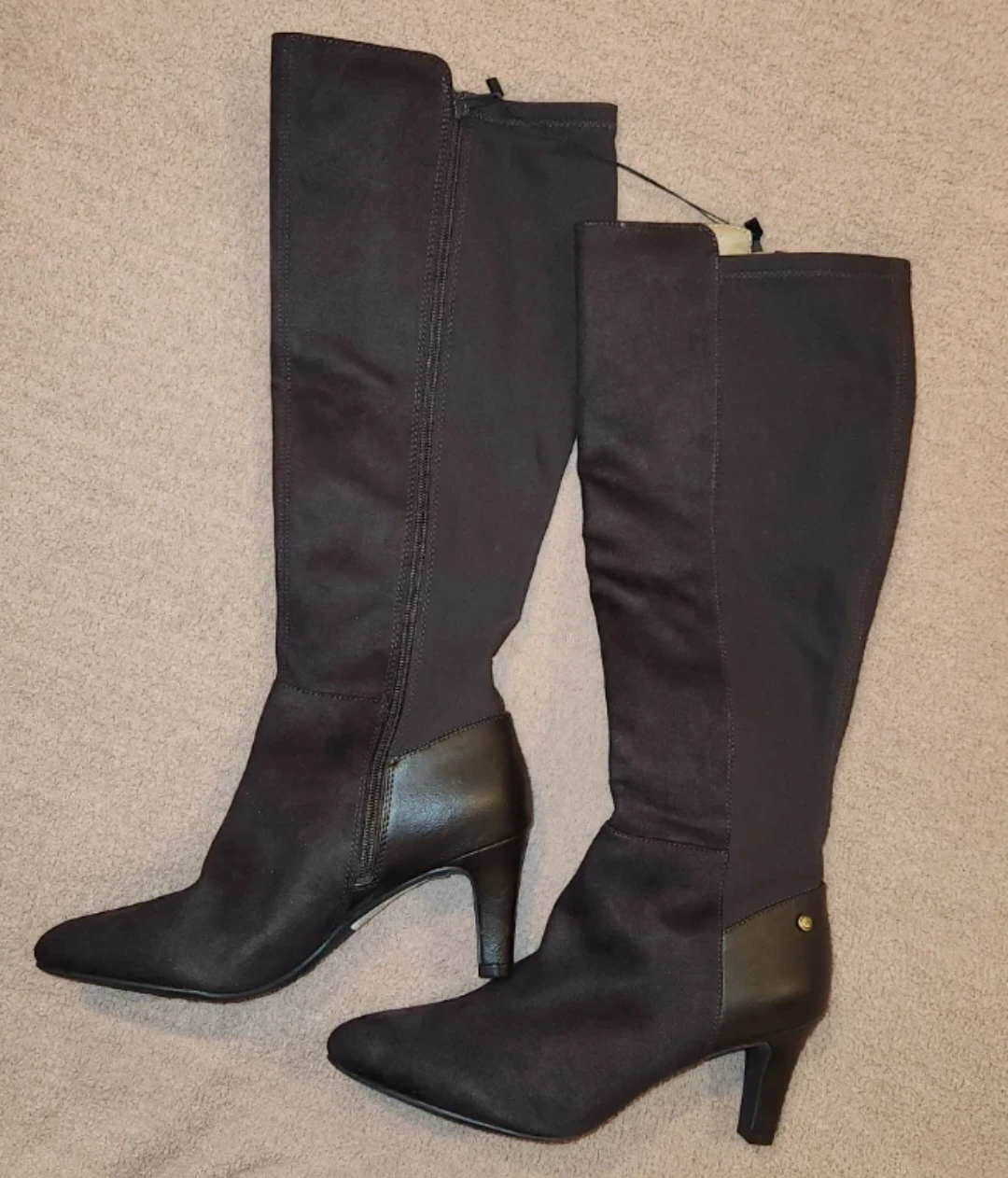 LifeStride Women's Brown Suede Knee-High Boots Size 8.5