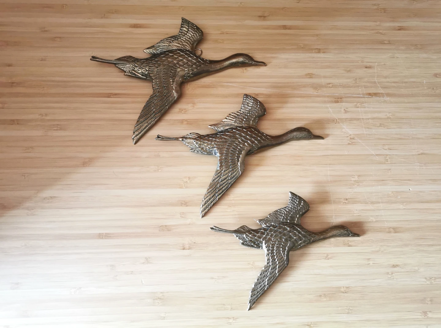 Vintage Brass Flying Geese Wall Decor - photo 2