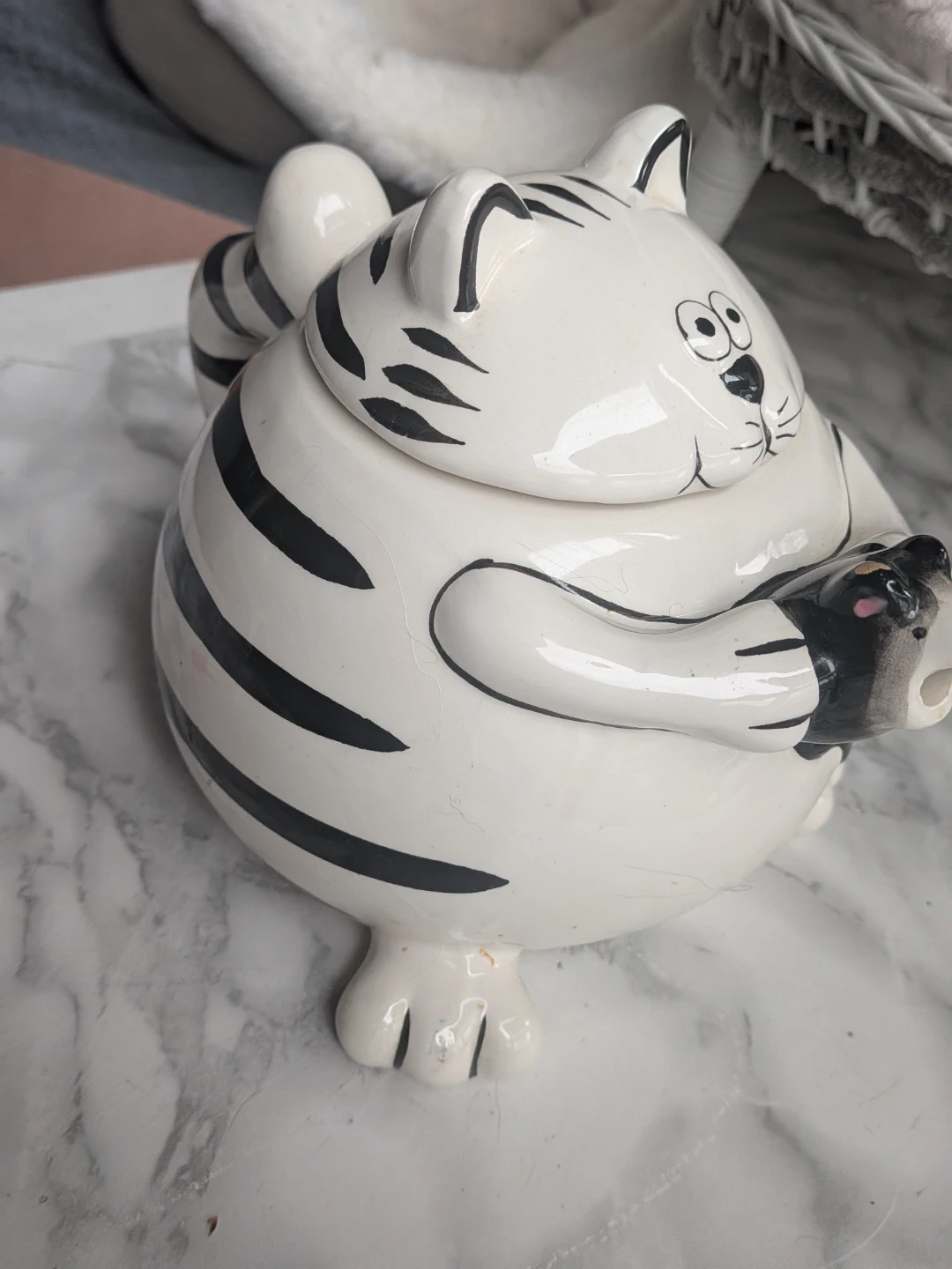 Ceramic Cat and Mouse Tea Pot no - photo 5