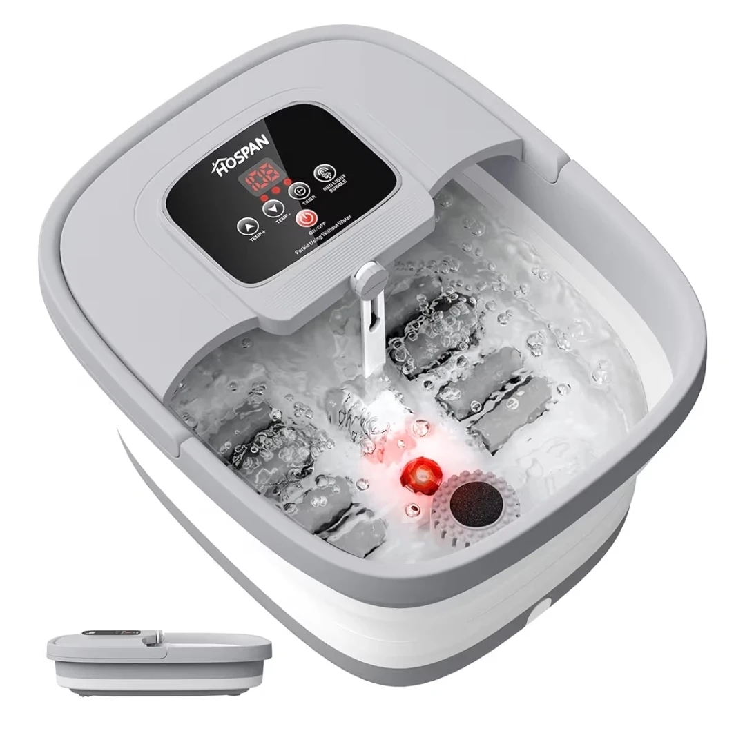 HOSPLAN Foot Spa Bath Massager with Rollers - Gray - photo 2