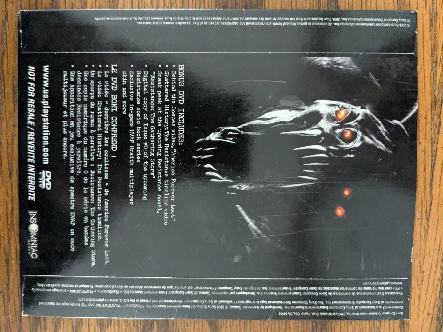 Resistance 2 Collector's Edition - PS3 Game - photo 3