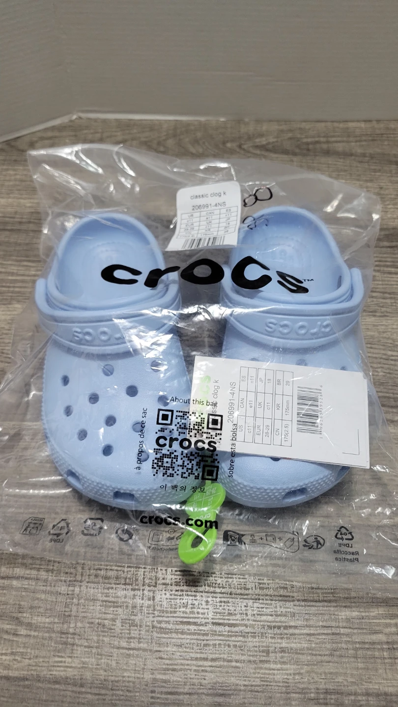 Crocs Classic Clog K - Light Blue Youth Size 11C