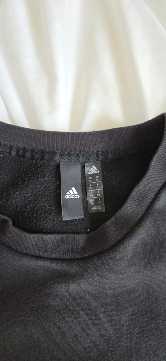 Mens Adidas Black Sweatshirt with White Stripes XXL - photo 4