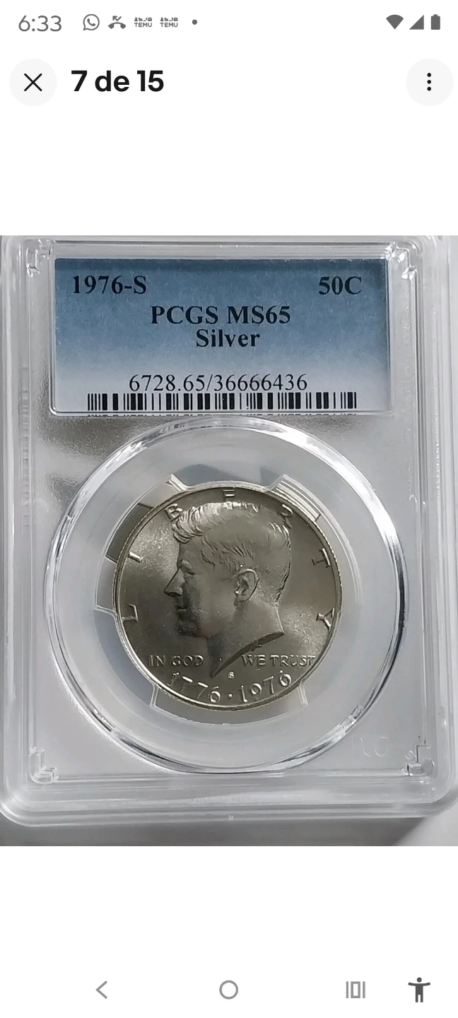 1976-S PCGS MS65 Silver Kennedy Half Dollar 50C