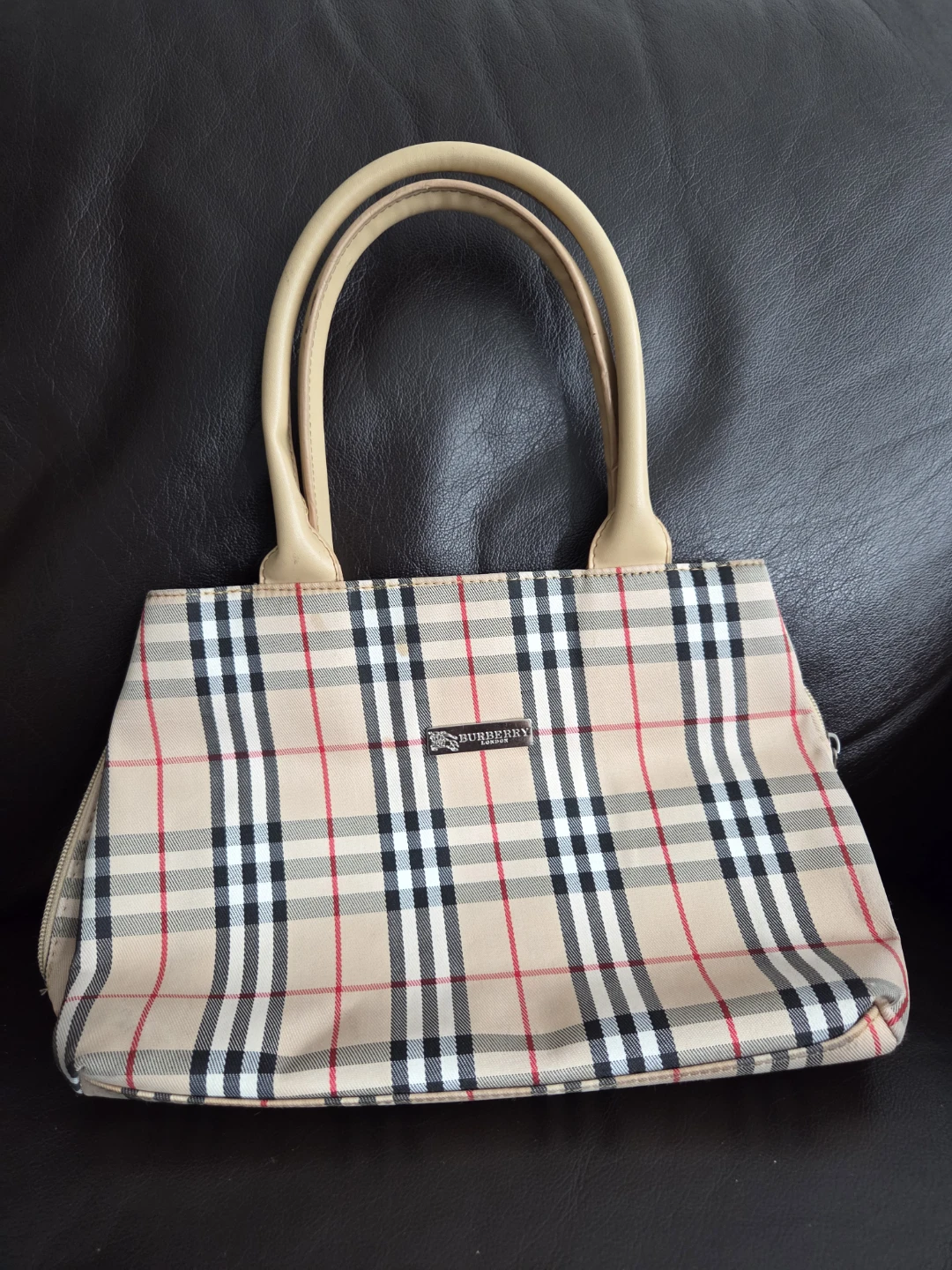 Burberry London Checkered Tote Bag