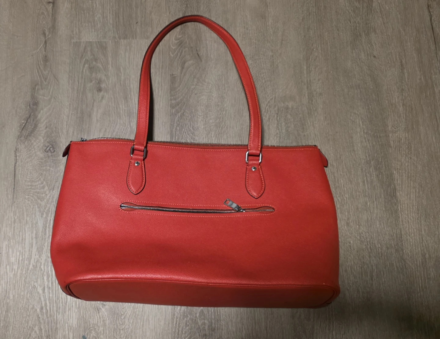Red Coach Tote Bag