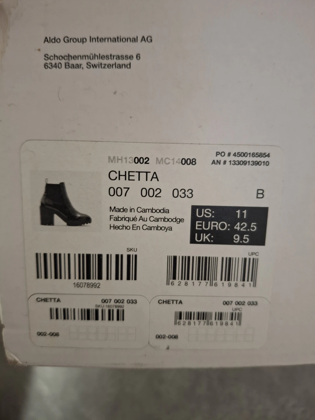 ALDO "CHETTA" Black Ankle Boots - Size 11 - photo 2