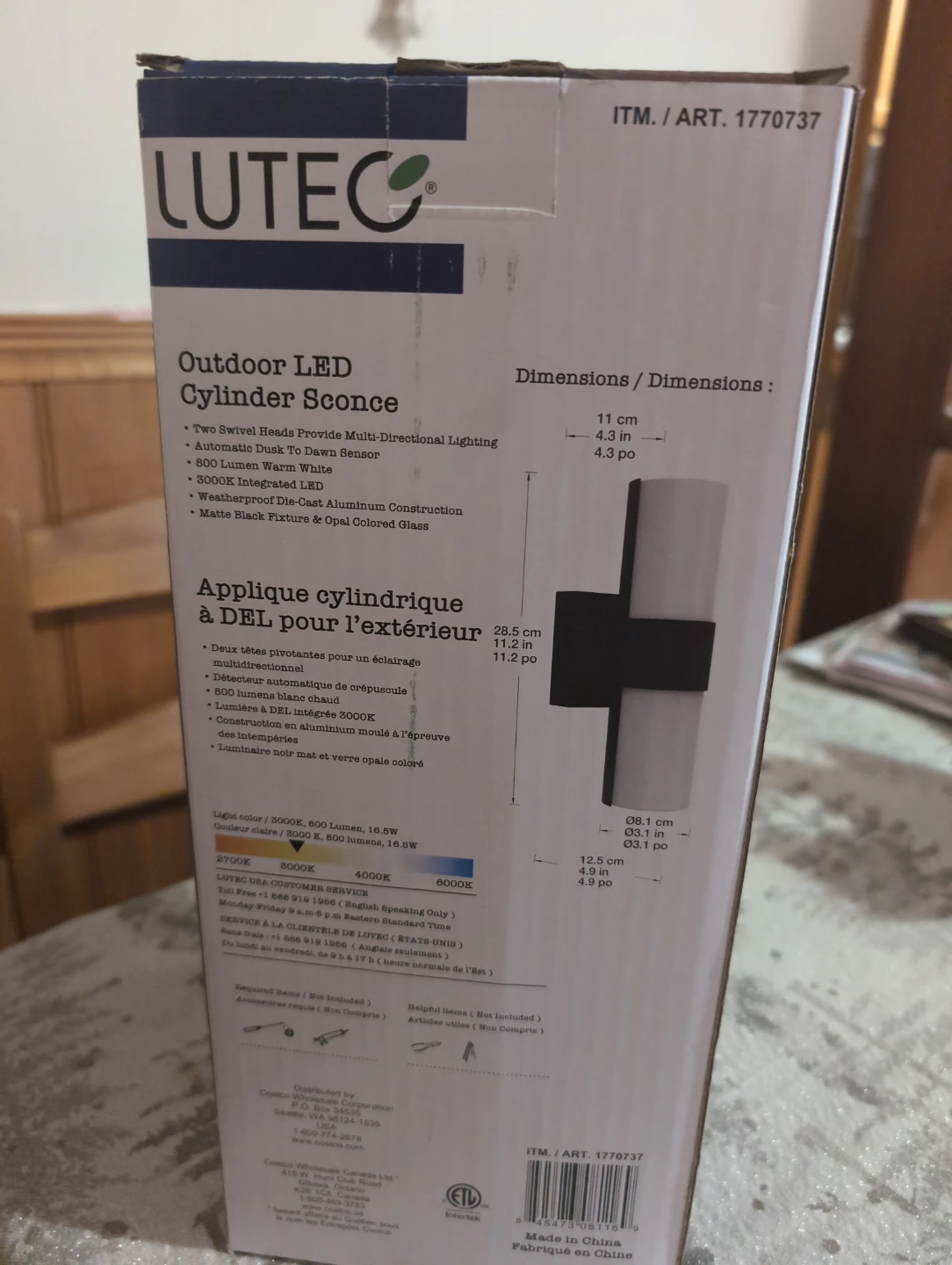 Lutec Outdoor LED Cylinder Sconce (set of 2) - photo 2