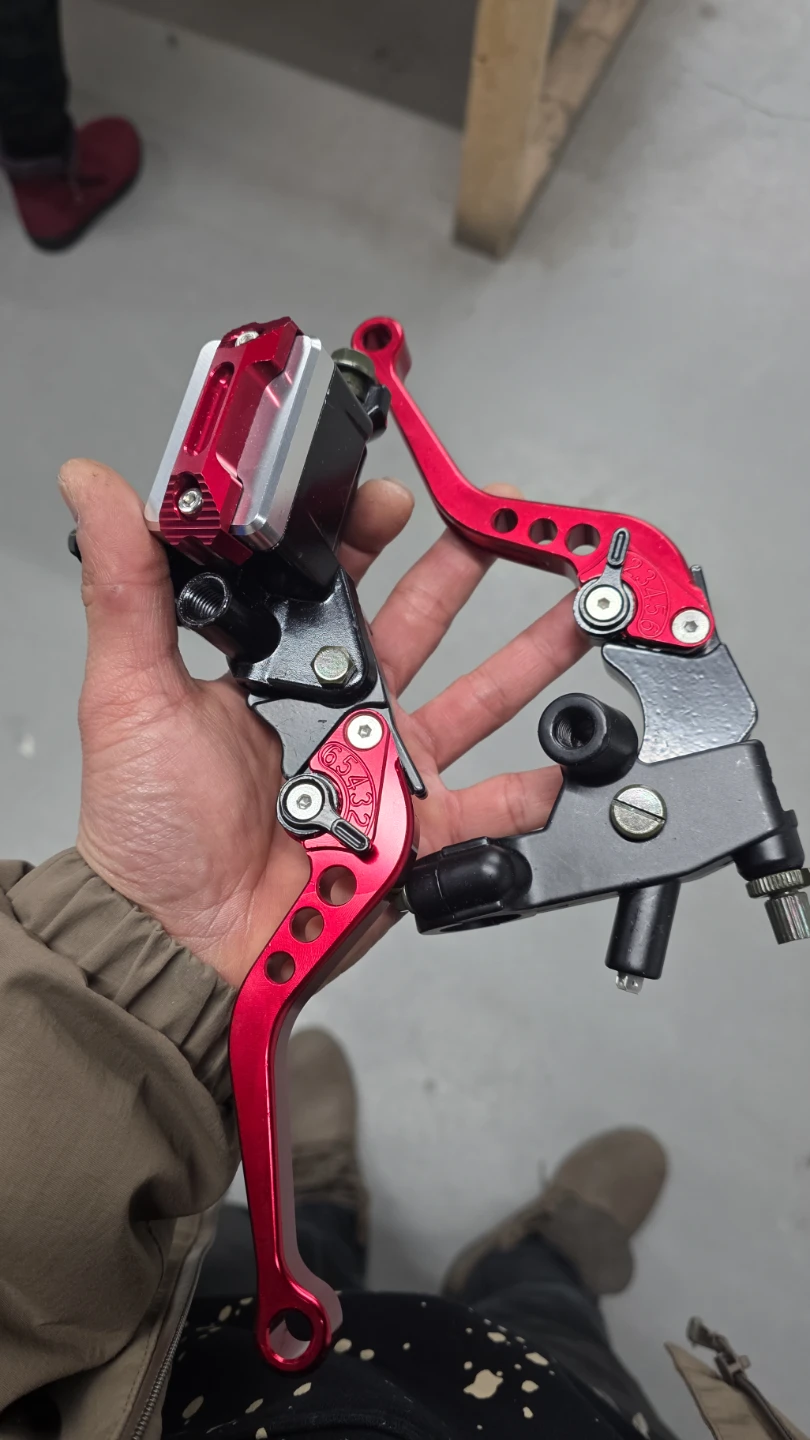 Red Motorcycle Brake Clutch Lever Assembly - photo 2