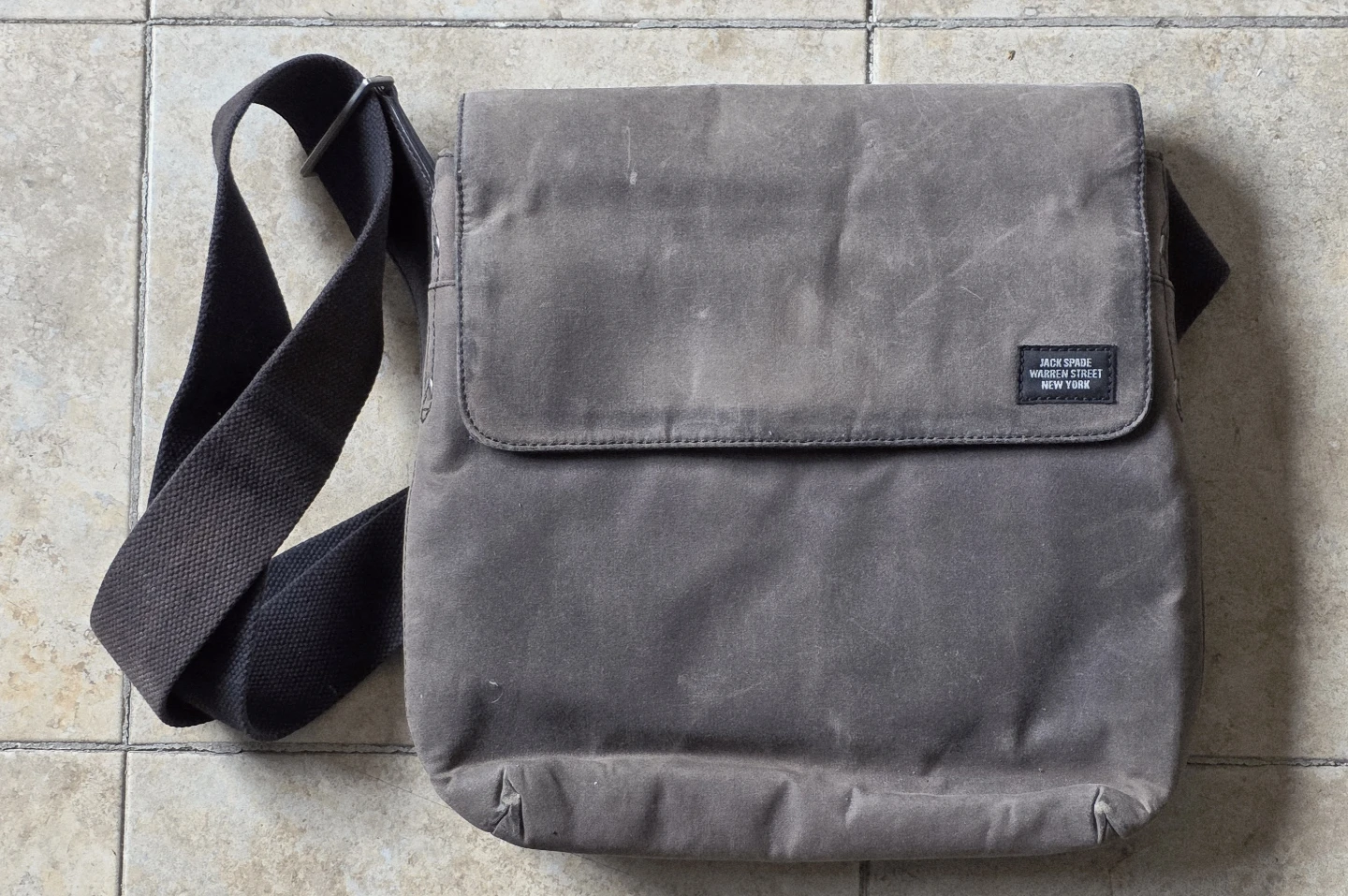 Jack Spade Waxed Canvas Messenger Bag