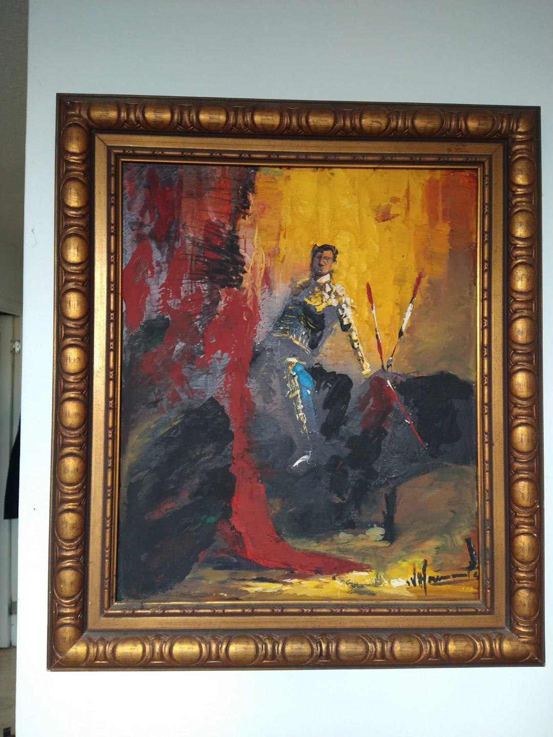 Framed Oil Painting of a Matador - photo 3