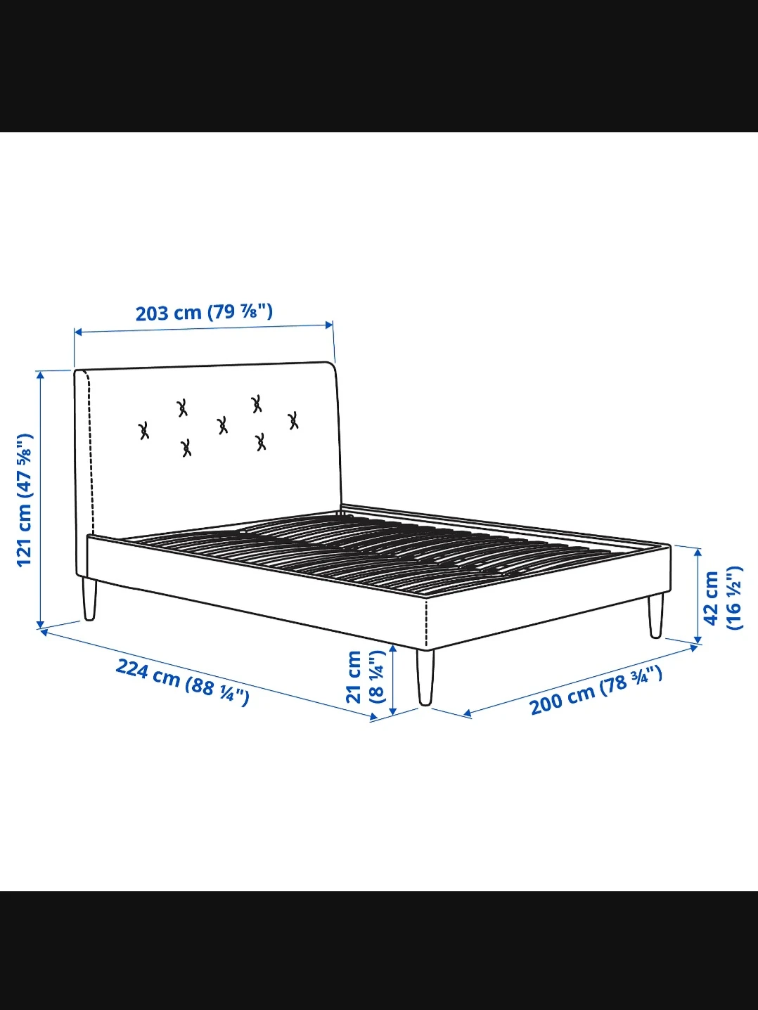 Bed - Grey king size - photo 3