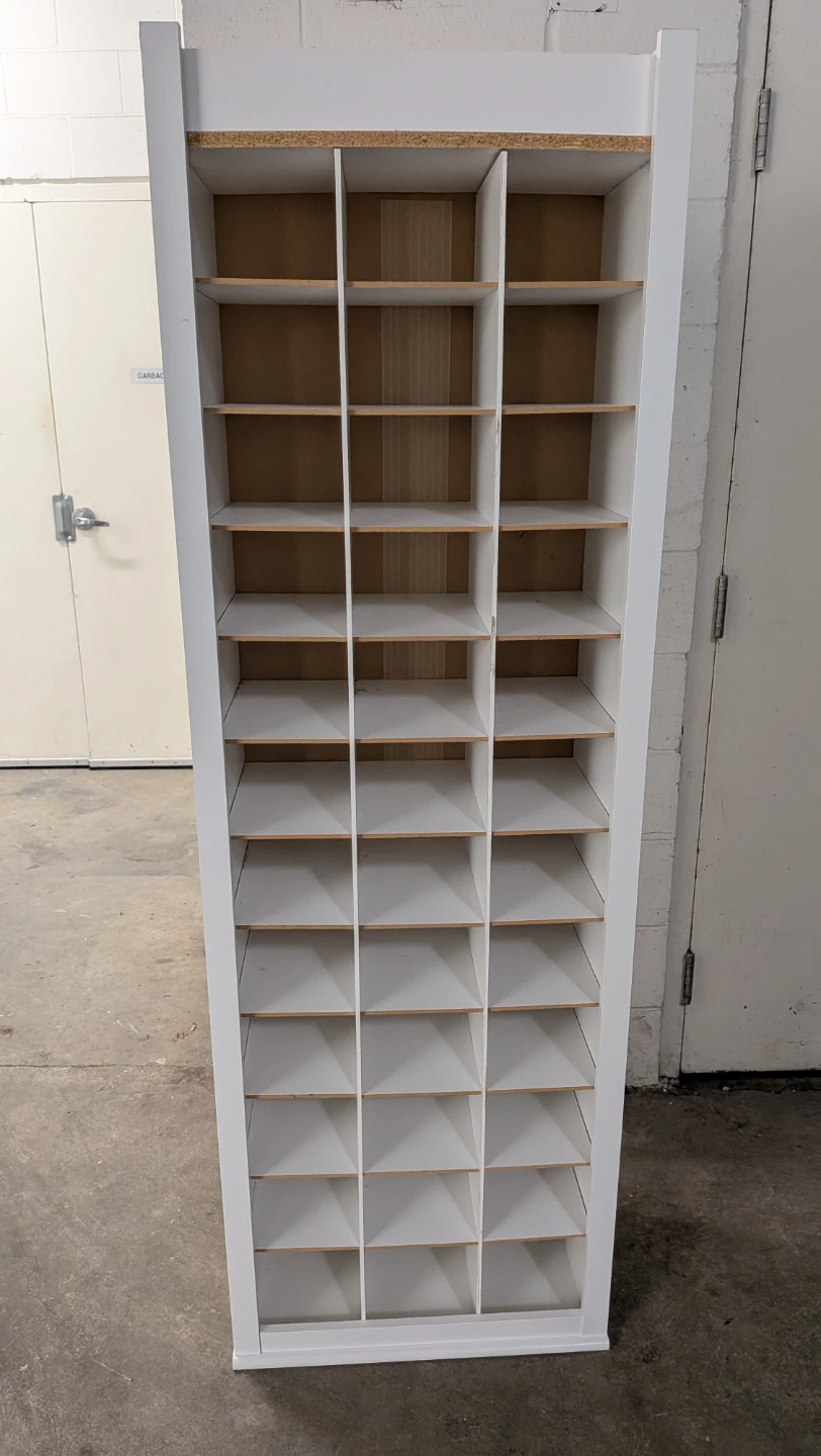 White Cubby Storage Shelf Unit