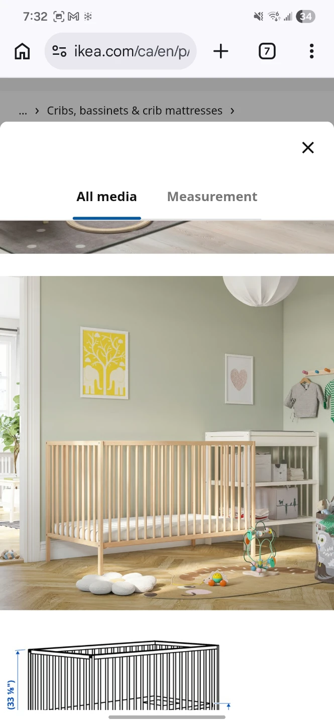 IKEA SUNDVIK Crib - White - photo 4