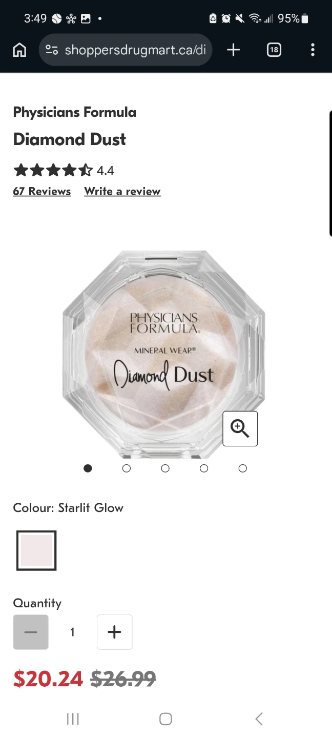 New x2 Physicians Formula MineralWear Diamond Luminous Corrector