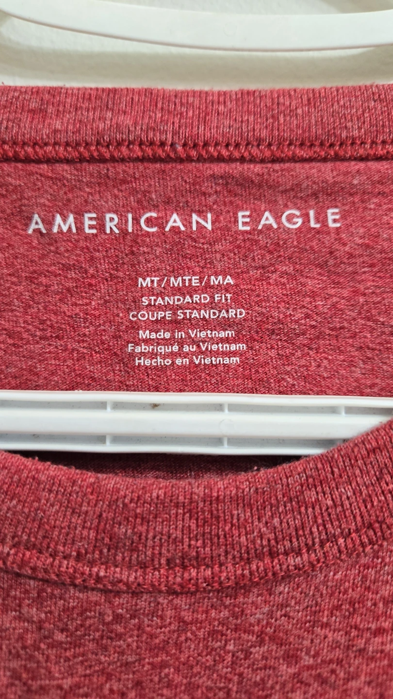 American Eagle Red Heather T-Shirt - Size M - photo 2