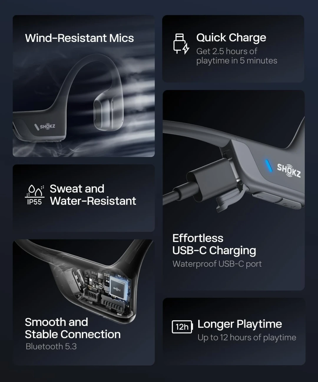 Shokz OpenRun Pro 2 Bone Conduction Sports Headphones - photo 3