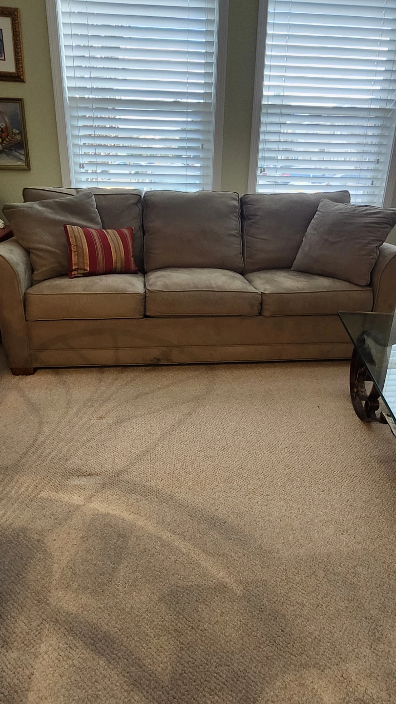 Comfortable Taupe Fabric Sofa