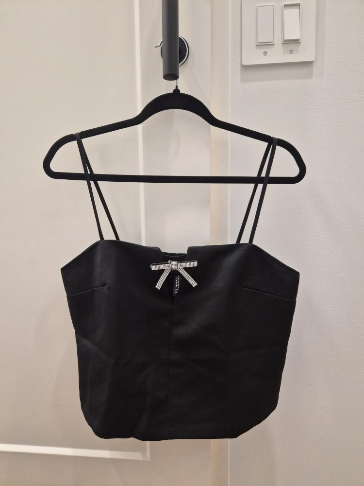 H&M Black Bow Camisole Top - Size M