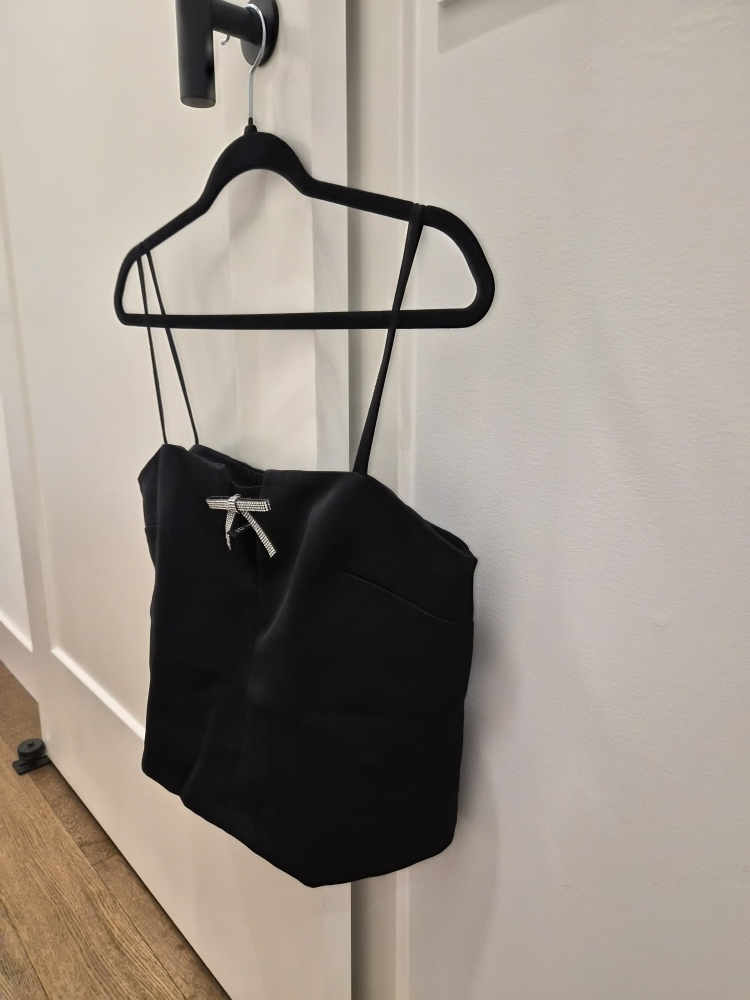 H&M Black Bow Camisole Top - Size M - photo 3