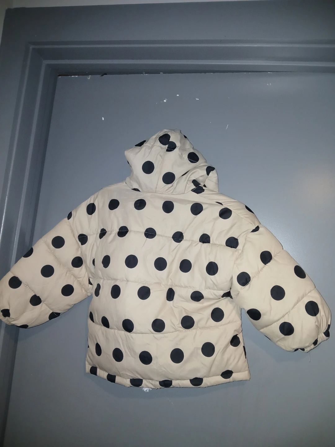 Cream Polka Dot Puffer Jacket - photo 3