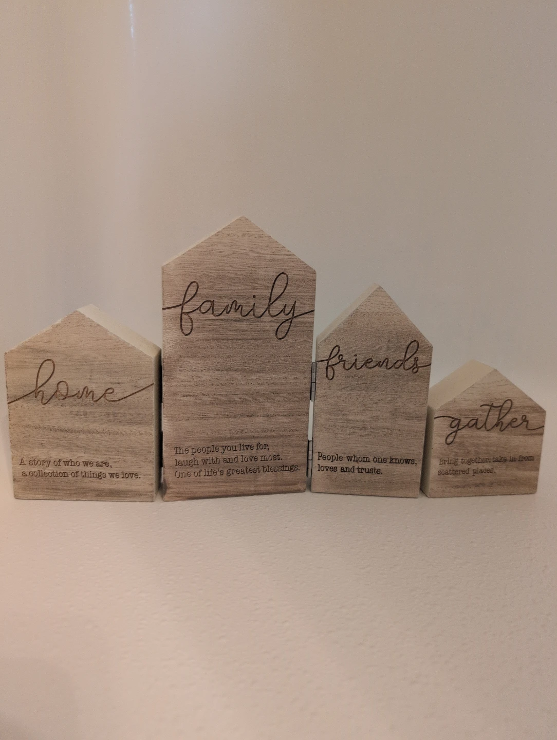 Wooden House Shaped Home Decor Set