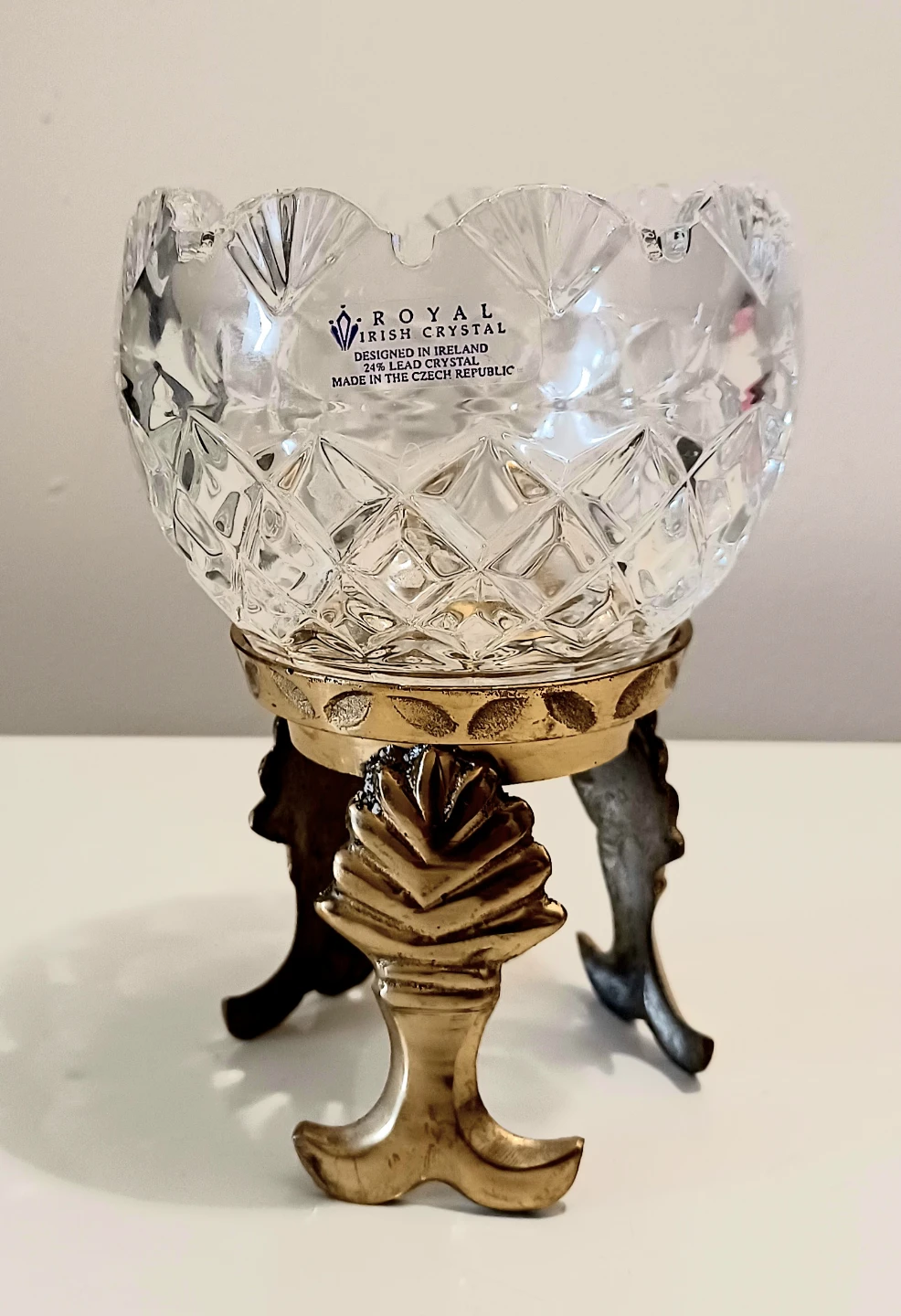 Royal Irish Crystal Candle Holder/ Rose Bowl