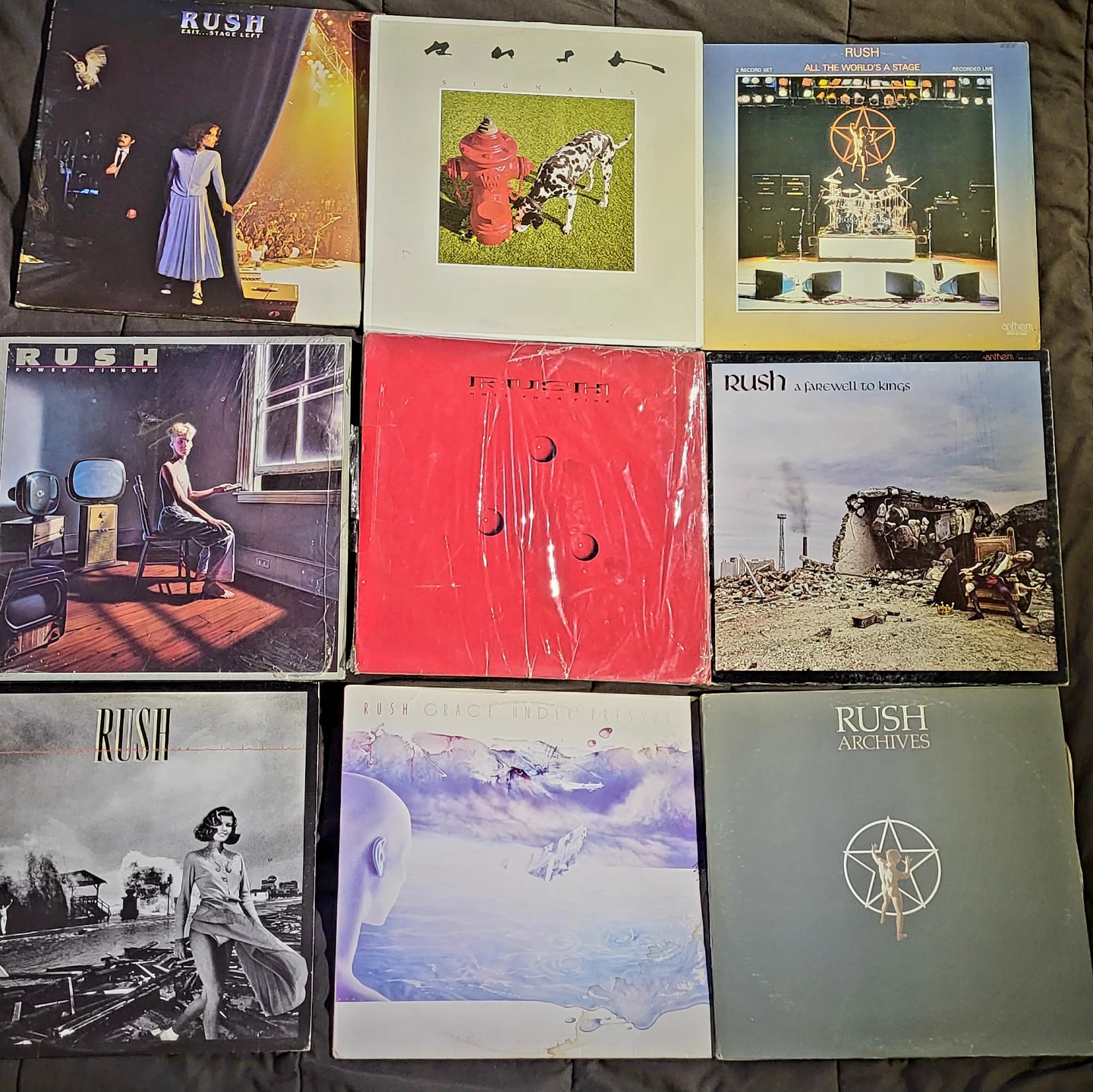 RUSH - 9 Vinyl Records Collection