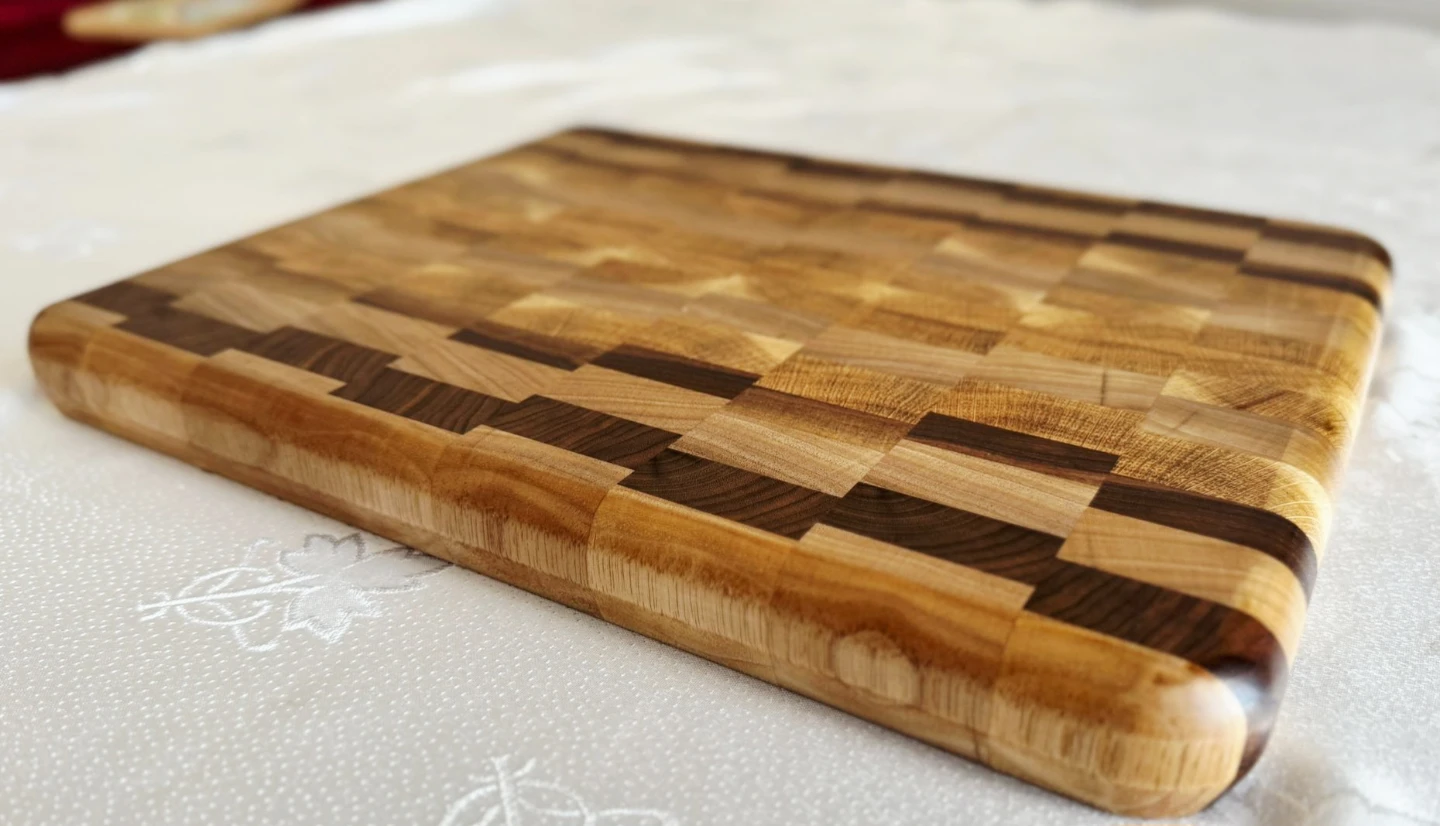 Walnut end grain cutting board