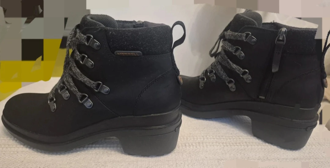 [NEW] Merrell Black Leather Ankle Boots[size 7] - photo 2