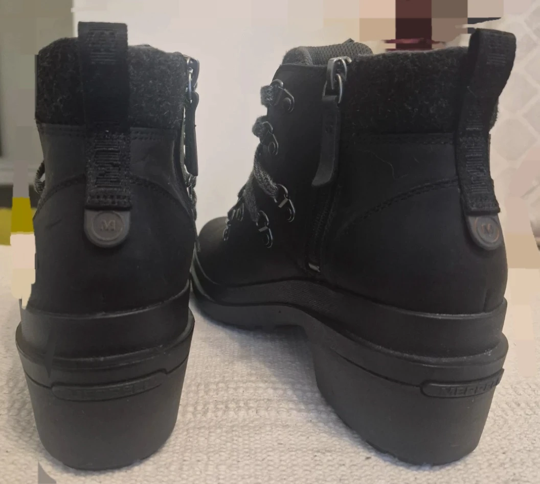 [NEW] Merrell Black Leather Ankle Boots[size 7] - photo 3