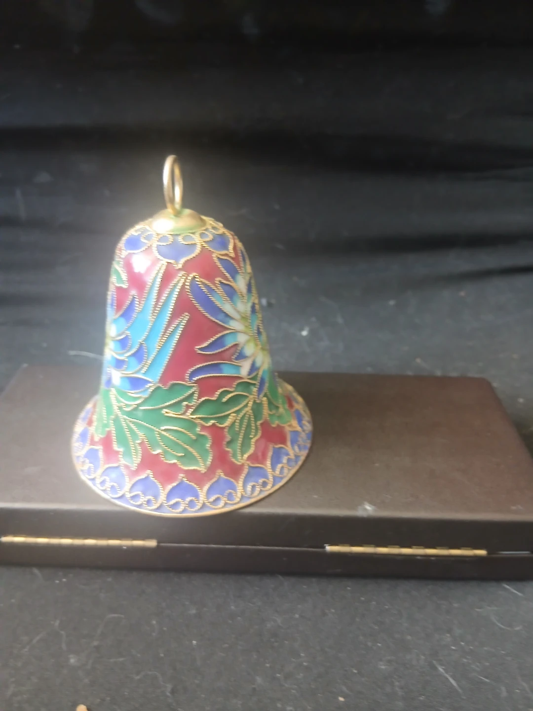 Vintage Cloisonné Bell with Floral Design - photo 2
