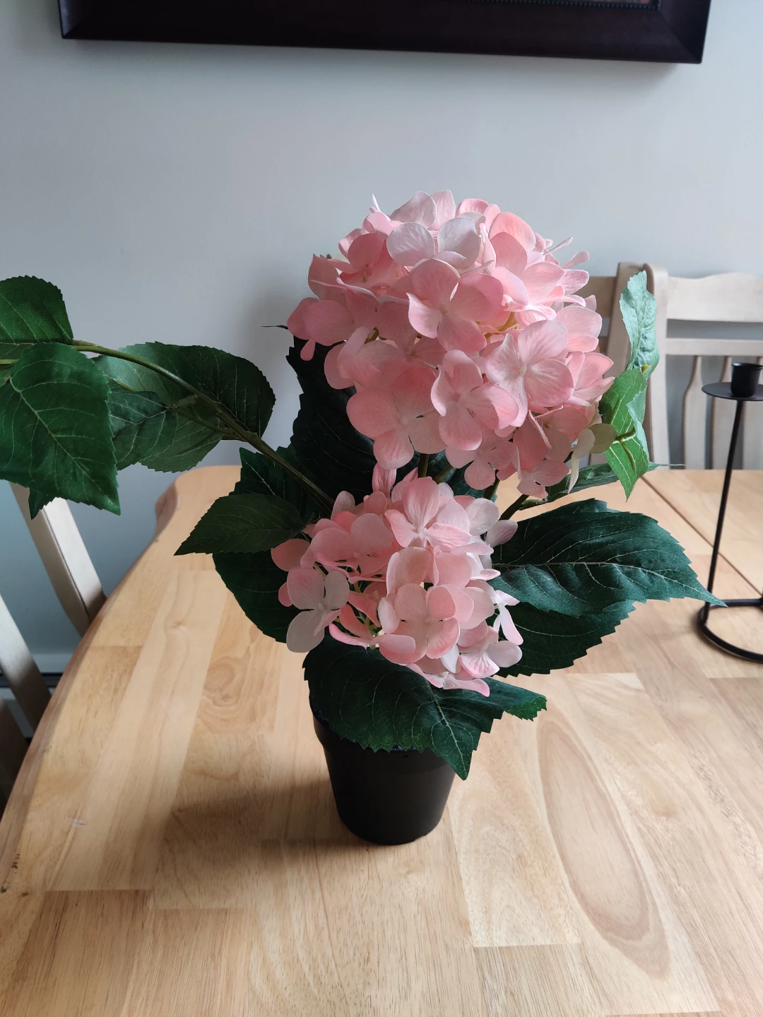 Artificial Pink Hydrangea Plant in Pot - photo 3